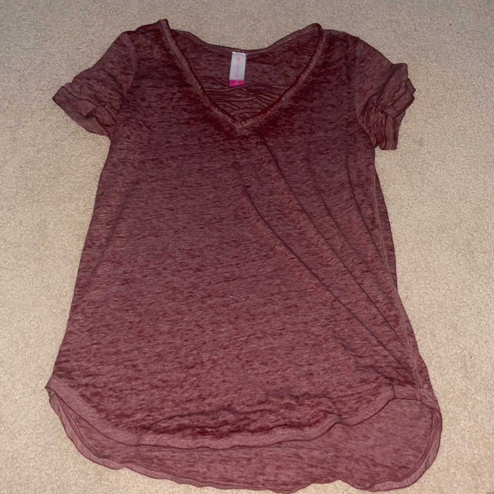 Maroon cross cross tank top